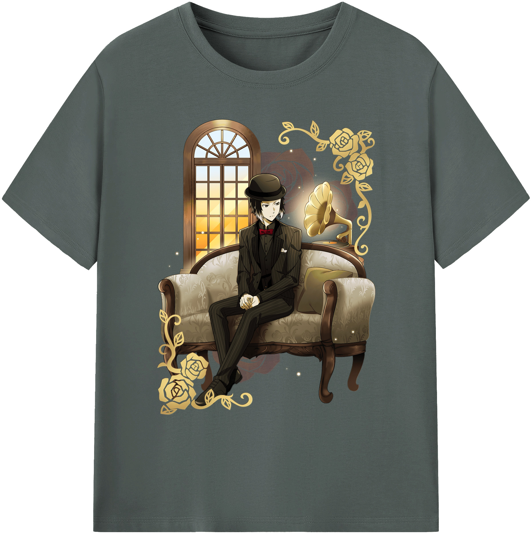 （画像用） 文豪ストレイドッグス Bungo Stray Dogs 綿100％ メンズ半袖Tシャツ｜肌触りやわらか＆通気性